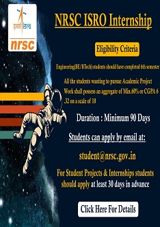 Internship @ NRSC ISRO