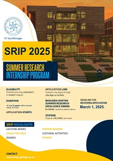 Summer Research Internship Program at IIT Gandhinagar